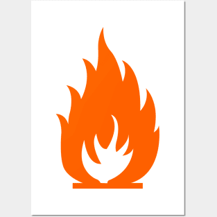 Flammable Sign Posters and Art